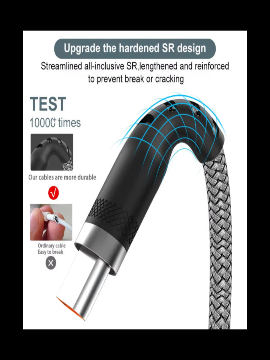 USB Type C 6A Super- Charging Cable for Huawei USB C Extended 1M 2M 3M 5M 8-Meter Cable for Xiaomi Vivo Leeco Oneplus Oppo